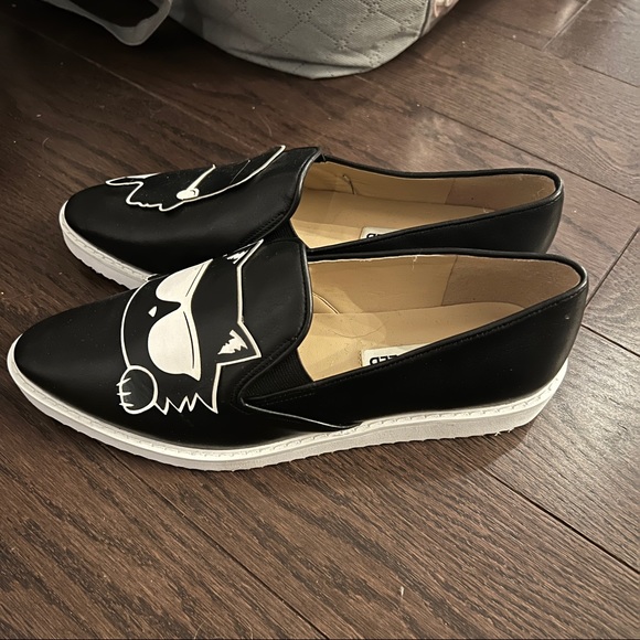 Karl Lagerfeld Leather Slip On with a cat - Picture 3 of 11